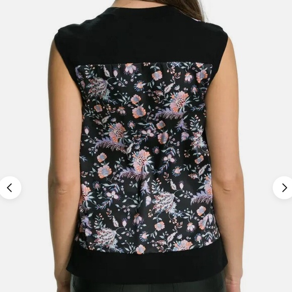 Ted Baker Black Ellein Spiced Up Floral Print Sleeveless Top $175 women’s NWT - Picture 2 of 5